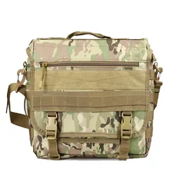 Mężczyźni taktyczna torba nylonowa Molle torba listonoszka na ramię torebki na laptopa teczka Outdoor piesze wycieczki torby wspinaczkowe rosyjski plecak Camo