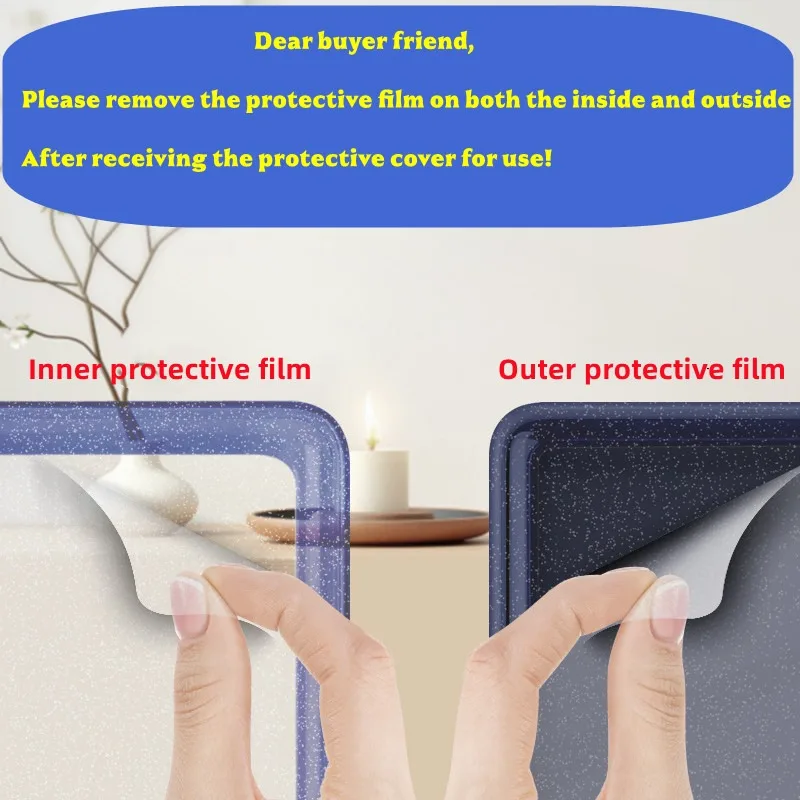 Acrylic Magnetic Slim Flip Case for Tolino Shine Color 2024 / Shine5 2024 / Shine4 6" EBook Glitter Transparent Back Smart Cover view 2