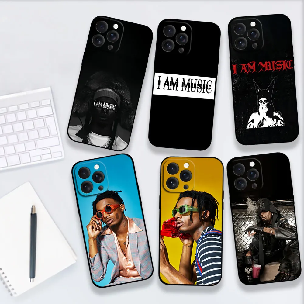 Singer playboi carti I am music For iPhone 11 12 13 14 15 16 Pro Max Plus Matte Soft Silicone phone Case Ultra Thin Black Cover