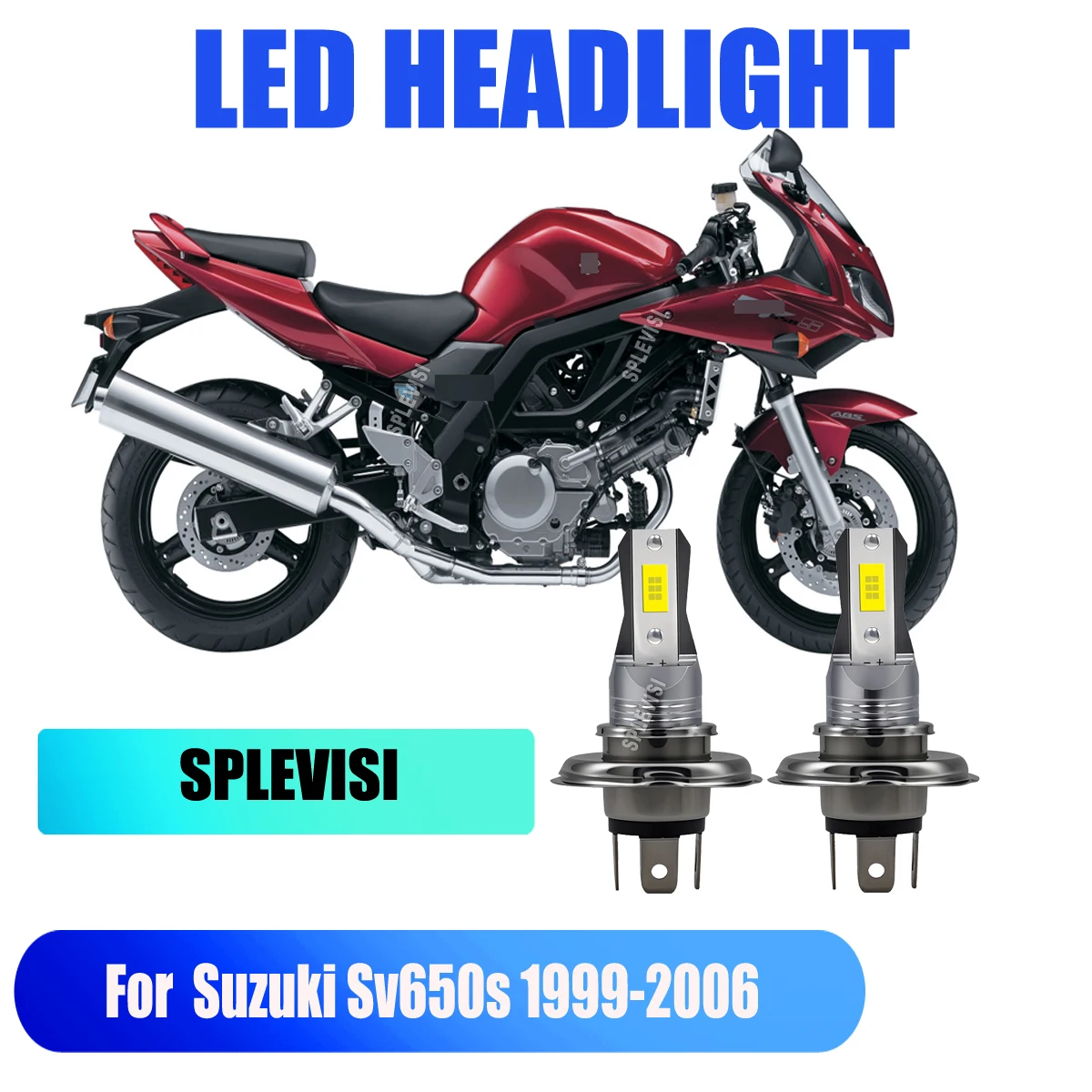 

2Pcs H4 472 White LED 45W Headlight Bulbs Direct Fit Replacement For Suzuki Sv650s 1999 2000 2001 2002 2003 2004 2005 2006
