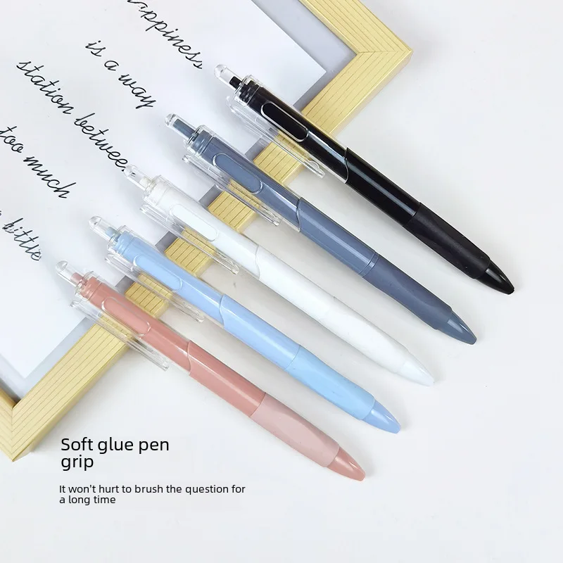 ins Net Red simple brush small white pen press pen boxed ST student exam press gel pen wholesale Glass pen Glass fountain pen