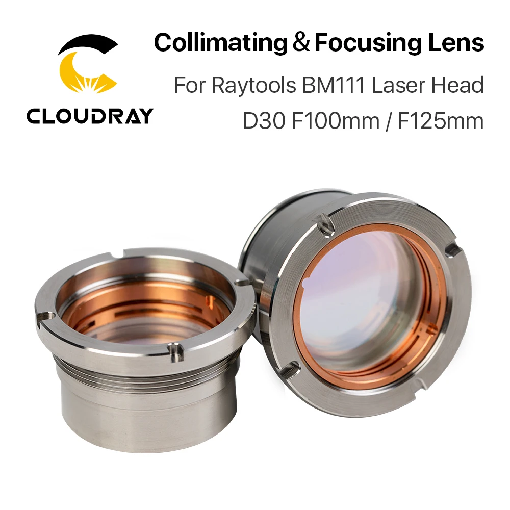 Cloudray Laser Spare Parts Focus Lens Collimating Lens with Tube for BM110 Cutting Head