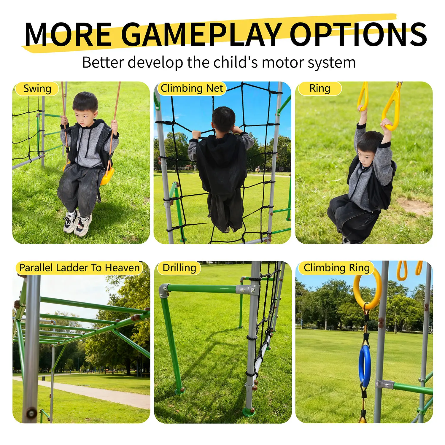 Klimrek voor kinderen, buitens - Kids Outdoor Climbing Frame recensie en prijs