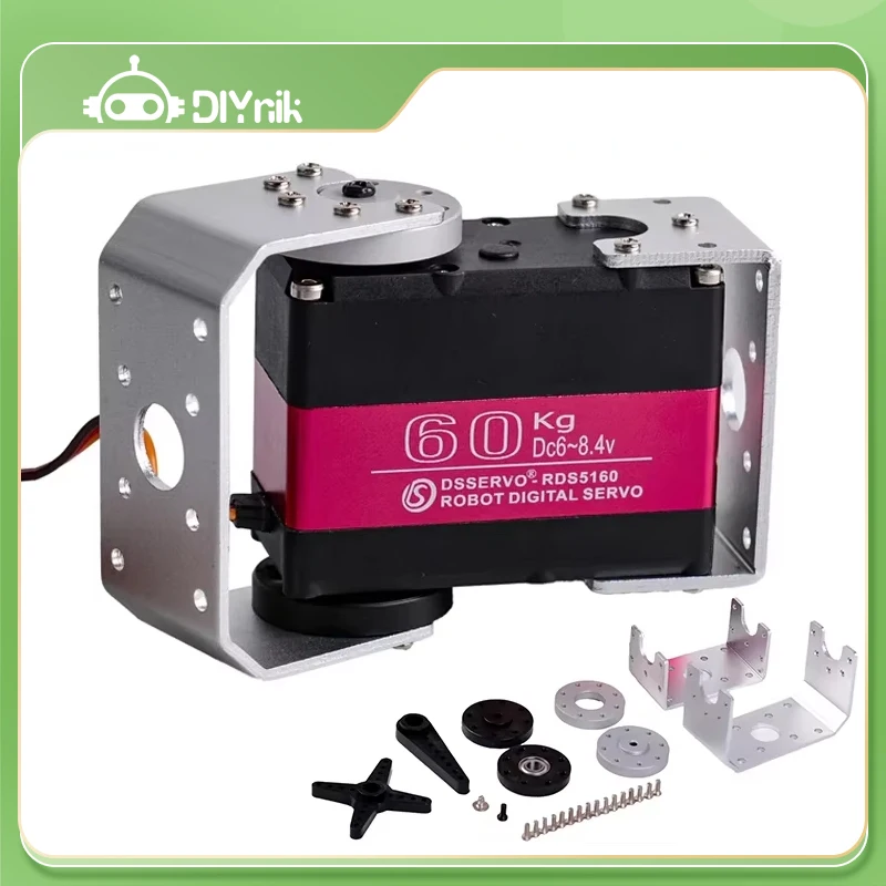 60 กก.RDS5160 7.4V หุ่นยนต์ดิจิตอลเซอร์โวมอเตอร์แรงบิดสูงเกียร์โลหะ 270/180 องศา U-shape Bracket 18T Horn สําหรับหุ่นยนต์รถ