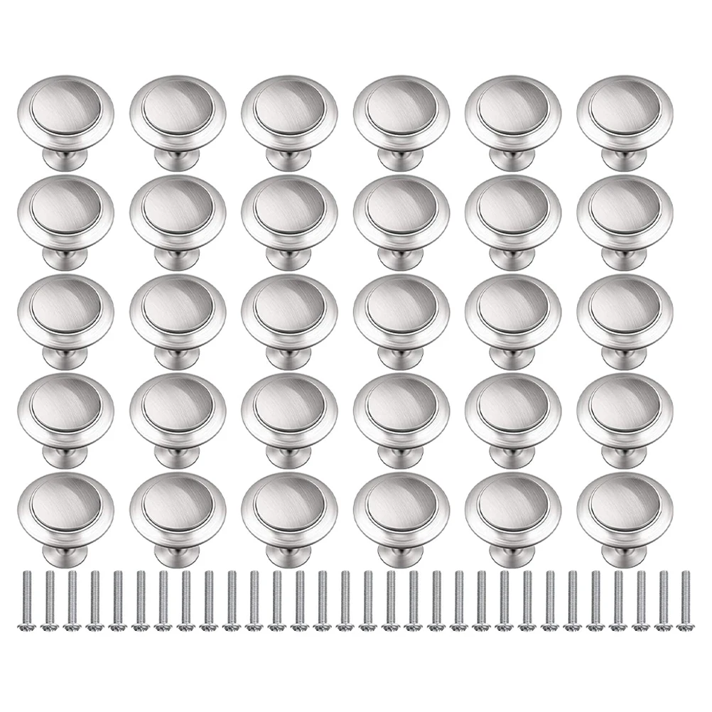 

30 Pcs Handle Stainless Steel Drawer Kitchen Cabinets Knobs Door Handles Silver for