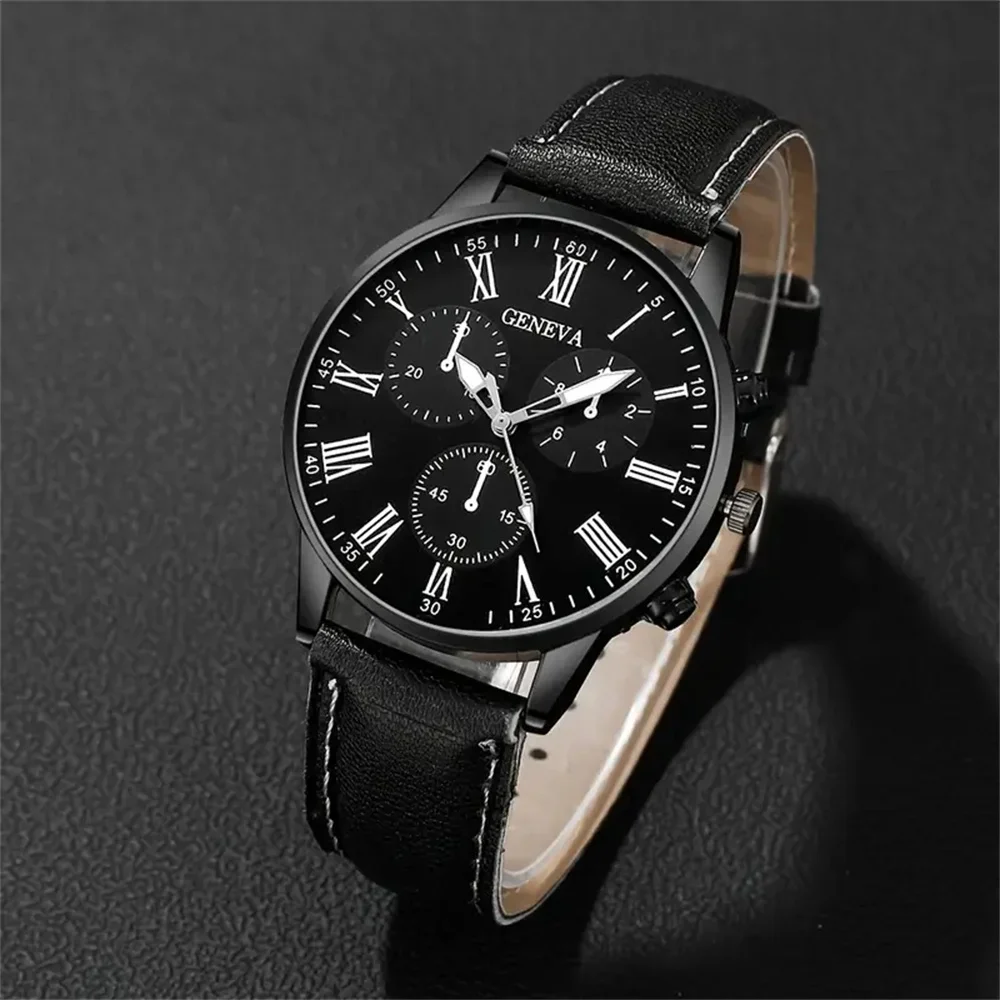 Reloj de cuarzo con esfera simple para mujer, reloj informal de moda para parejas, 2 uds.