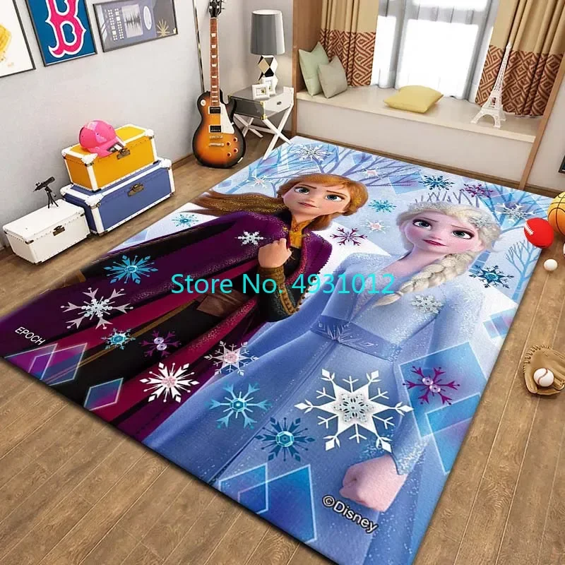 Frozen Pattern Area Rug Carpet Living Room Bedroom Bedside Soft Comfortable Children Kids Anti Slip Floor Mat