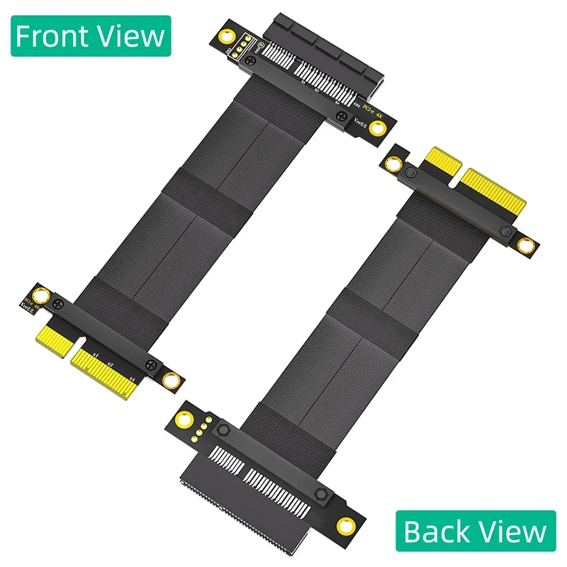 PCIE X4 Verlängerungs-Riser-Kabelverlängerung, vergoldete Anschlüsse, PCI Express 4X Stecker auf Buchse, Steckplatzadapter, PCI-E X4, flexibles Kabel
