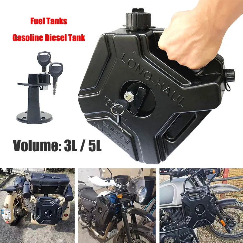 

2 Color 5L Fuel Tanks Petrol Cans Car Jerry Can Mount Motorcycle Jerrycan Gas Can Gasoline Oil Container fuel Canister For BMW