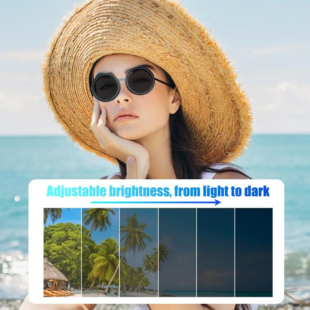 1-9 التروس قابل للتعديل تينت النظارات الشمسية للرجال المشي لمسافات طويلة النظارات الشمسية المستقطبة المستديرة ND تصفية العدسات UV400 نظارات الصيد Shady #2