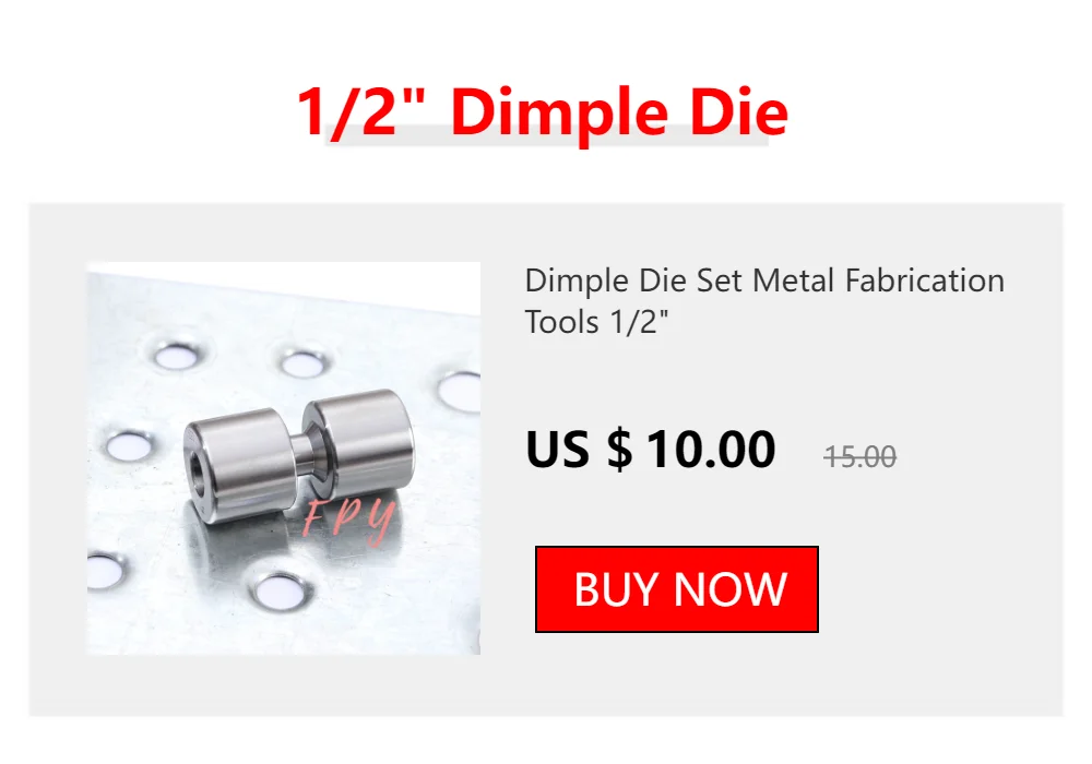 3 Piece Dimple Die Set 1/2" 3/4'" 1"