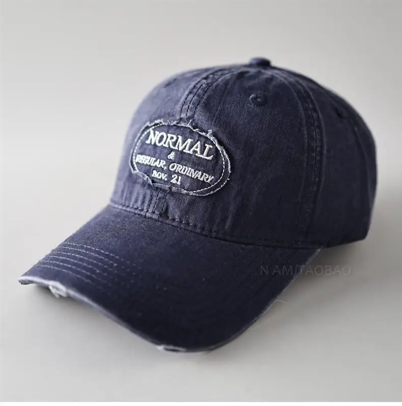 Vintage Washed Cotton Baseball Cap unisex soft crown Normal Patch for Daily Wear 9 colors Unstructured caps for men