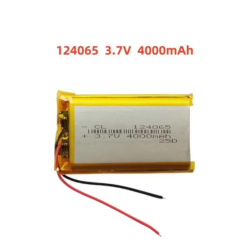 

Lipo 124065 Battery 4000mAh 3.7V Polymer Lithium Batteries Ph-2mm Li-po for Camera Car Logger Digital Products Photography
