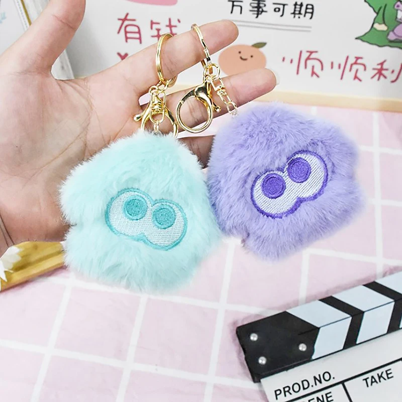 Splatoon Inkling Plush Keychain Anime Orange Red Inkling Kawaii Animal Backpack Pendant Soft Stuffed Cartoon Toy Doll Kid Gift