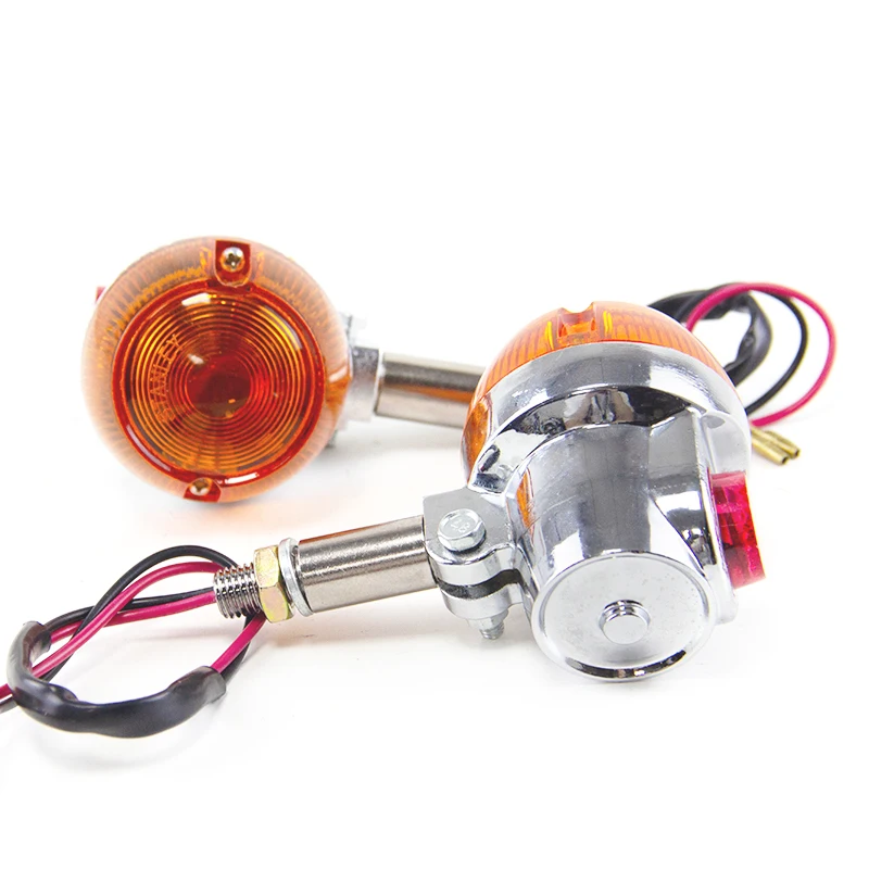 2 Pcs Motorcycle Bulb Strobe Turn Signal Light Cafe Racer Flashers Blinkers Amber Indicator Lamp For Suzuki Gt380 Gt550 Gt750