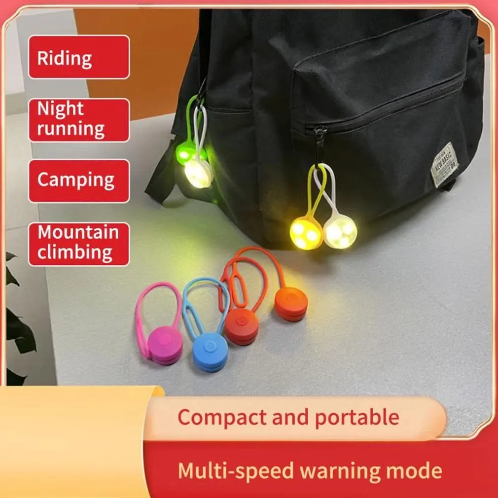 Backpack Light Outdoor Bicycle Stroller Silicones LED Night Running Flash Signal Warning Runner Running Lights