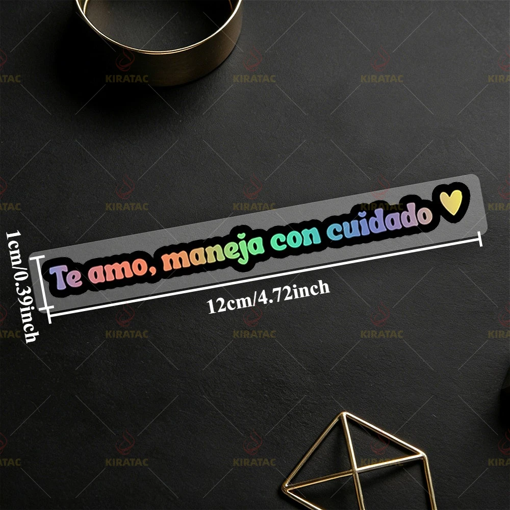 

Модная испанская виниловая наклейка «Te Amo, Maneja Con Cuidado», водонепроницаемая наклейка для зеркала заднего вида автомобиля, мотоциклетного шлема и велосипеда