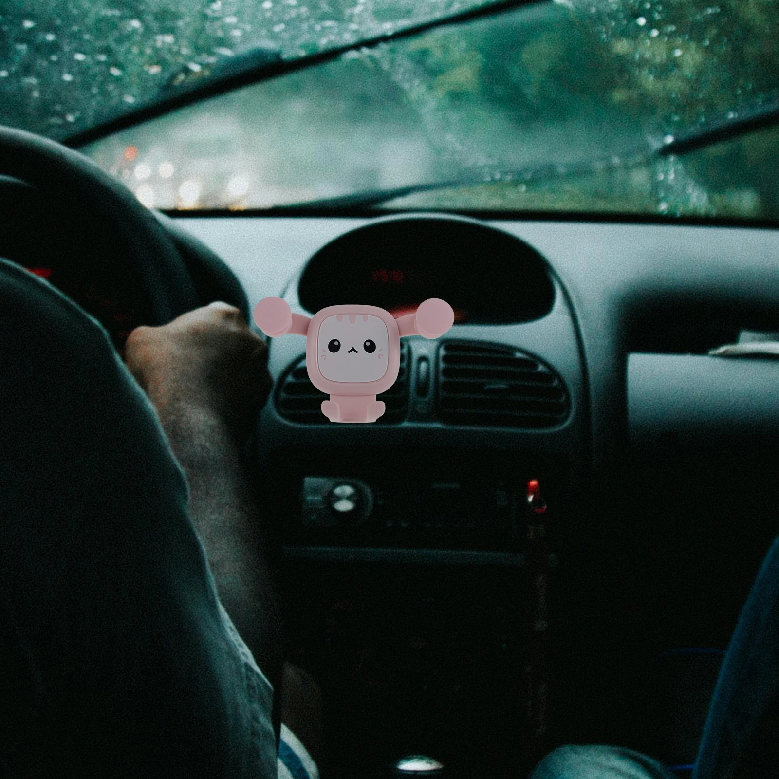 

Cute Cartoon Car Phone Holder Mount Air Vent Clip Gravity Sensing Universal Fit Decorative Animal Design Easy for All
