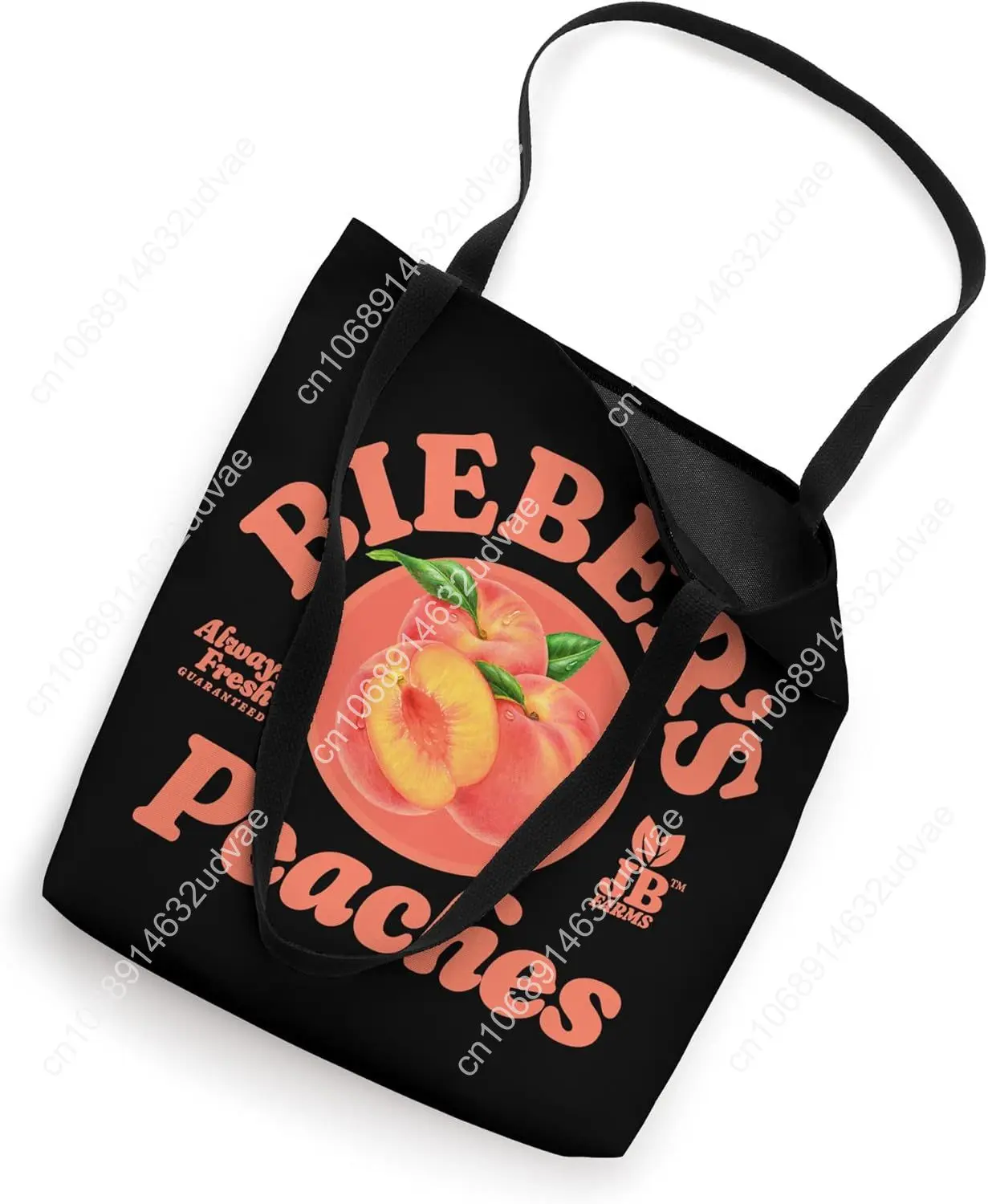 Borsa tote ufficiale Justin Bieber Peaches nera