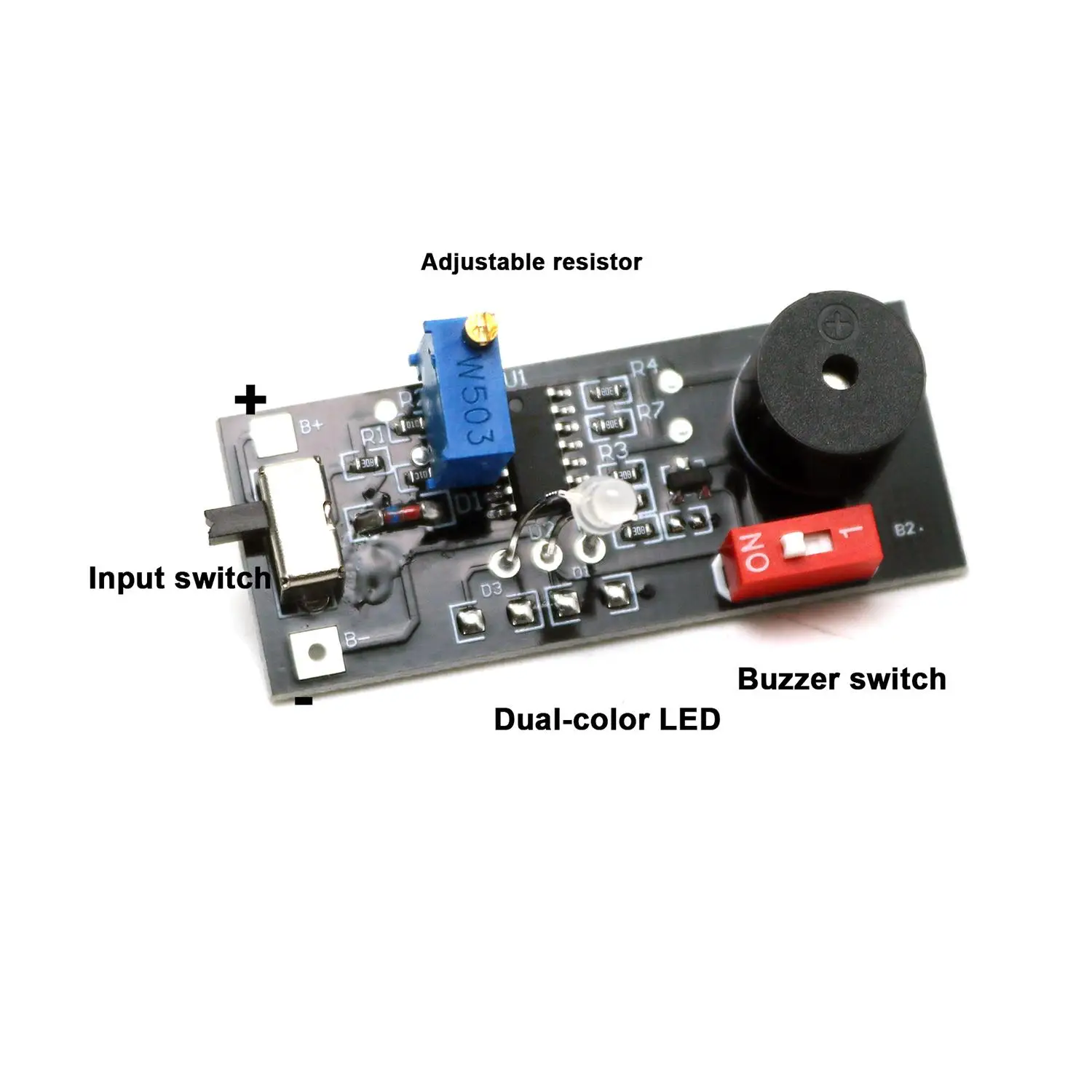 DYKB 2S~7S Lithium Battery Low Voltage Alarm Buzzer W LED Indicator 7.4V 12V 24V 3S 4S 5S 6S BMS Li-ion LiFePO Lead Acid Monitor