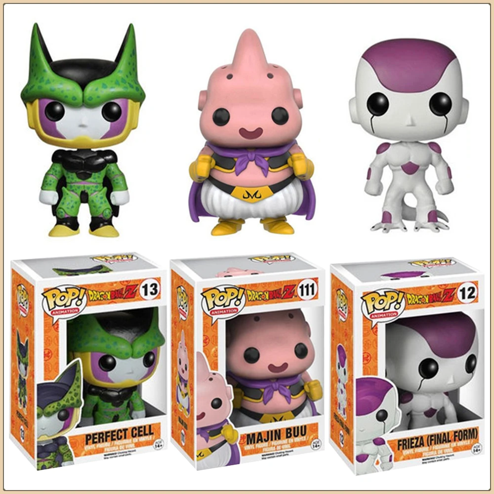 

Funko Pop Anime Dragon Ball Action Figures Son Goku Cell Frieza Piccolo Cute Q-version Model Garage Kit Desktop Decoration Gift