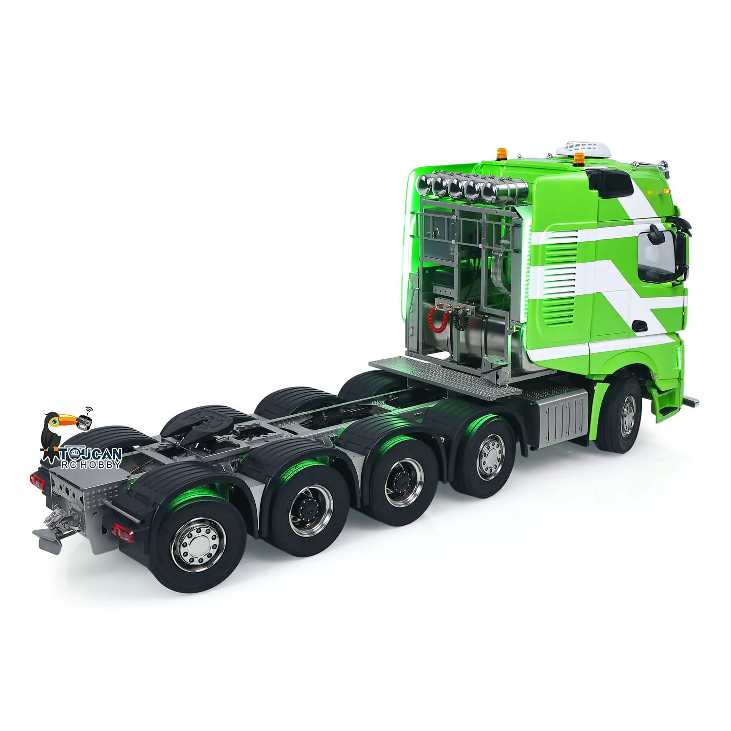 10*10 Unitru-01 3363 1/14 RC Traktor-Truck Ferngesteuertes Fahrzeug TOUCAN Metallchassis Rauch ST8 Differentialsperre RTR Licht