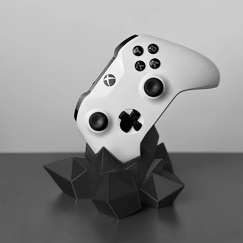1pc Modern Crystal Shaped Game Controller Base Holder Compatible For Xbox PS4 And PS5 Display Stand Home Storage Decoration view 4