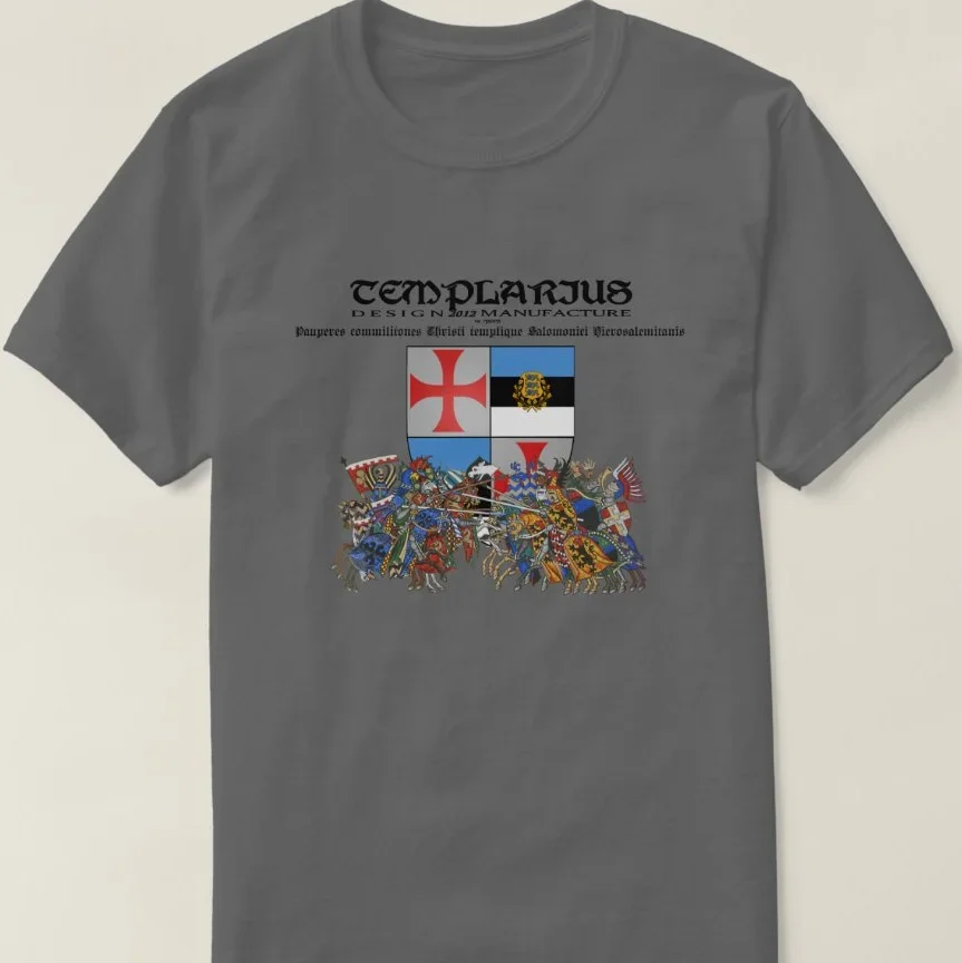 The Estonia Templars Coat of Arms Medieval Combat T-Shirt 100% Cotton O-Neck Summer Short Sleeve Casual Mens T-shirt Size S-3XL