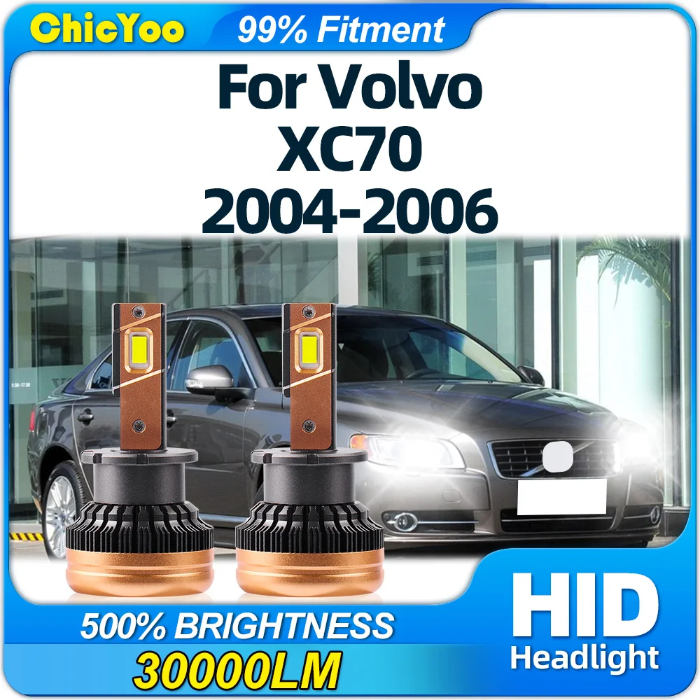 

30000LM Canbus LED Headlight Bulbs 6000K Super Bright HID Xenon Lights 12V 24V Plug And Play For Volvo XC70 2004 2005 2006