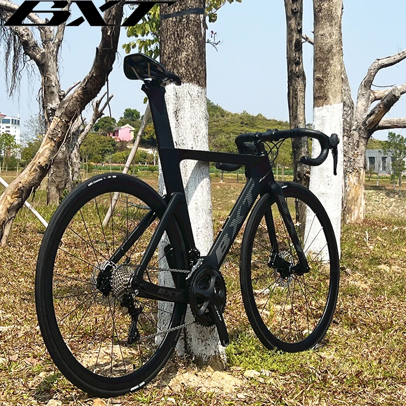 700C Carbon Road Racing Bicycle Hot Selling R7000 1*11 Speed  Aero Shaping Complete Road Racing Bicycle