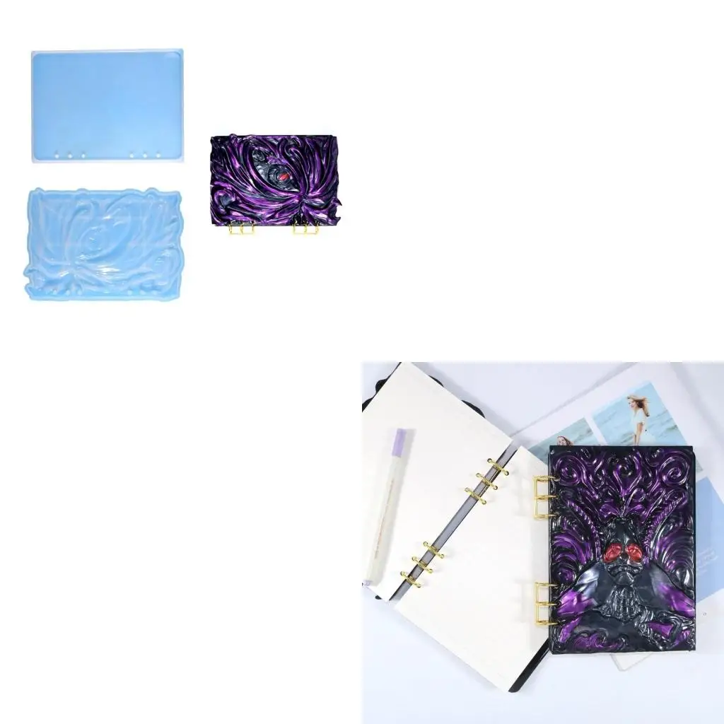 

DIY Notebook Silicone Mold Notepad Crystal Epoxy Resin Molds Binder Rings Set