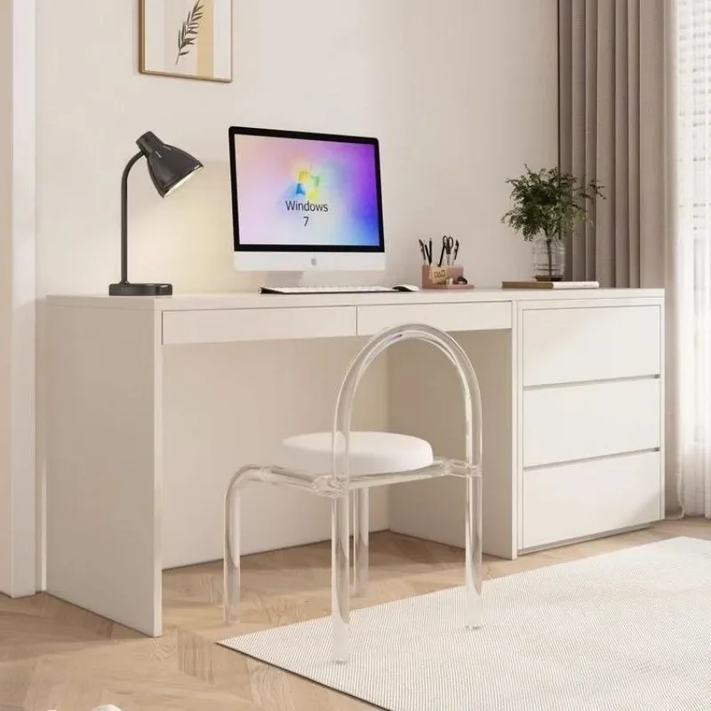 Desk bookcase integrated household solid wood student study table writing desk now simple bedroom