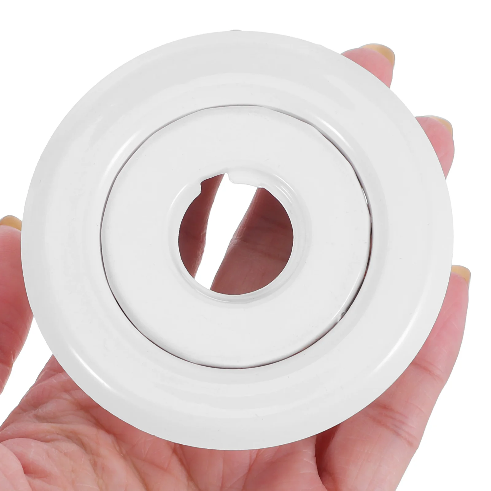 4 قطعة الحريق الرش Escutcheon الدائري 1/2 "الأبيض قطعتين غطاء لوحة للسقف تقليم الاستخدام التجاري السكني دائم #1