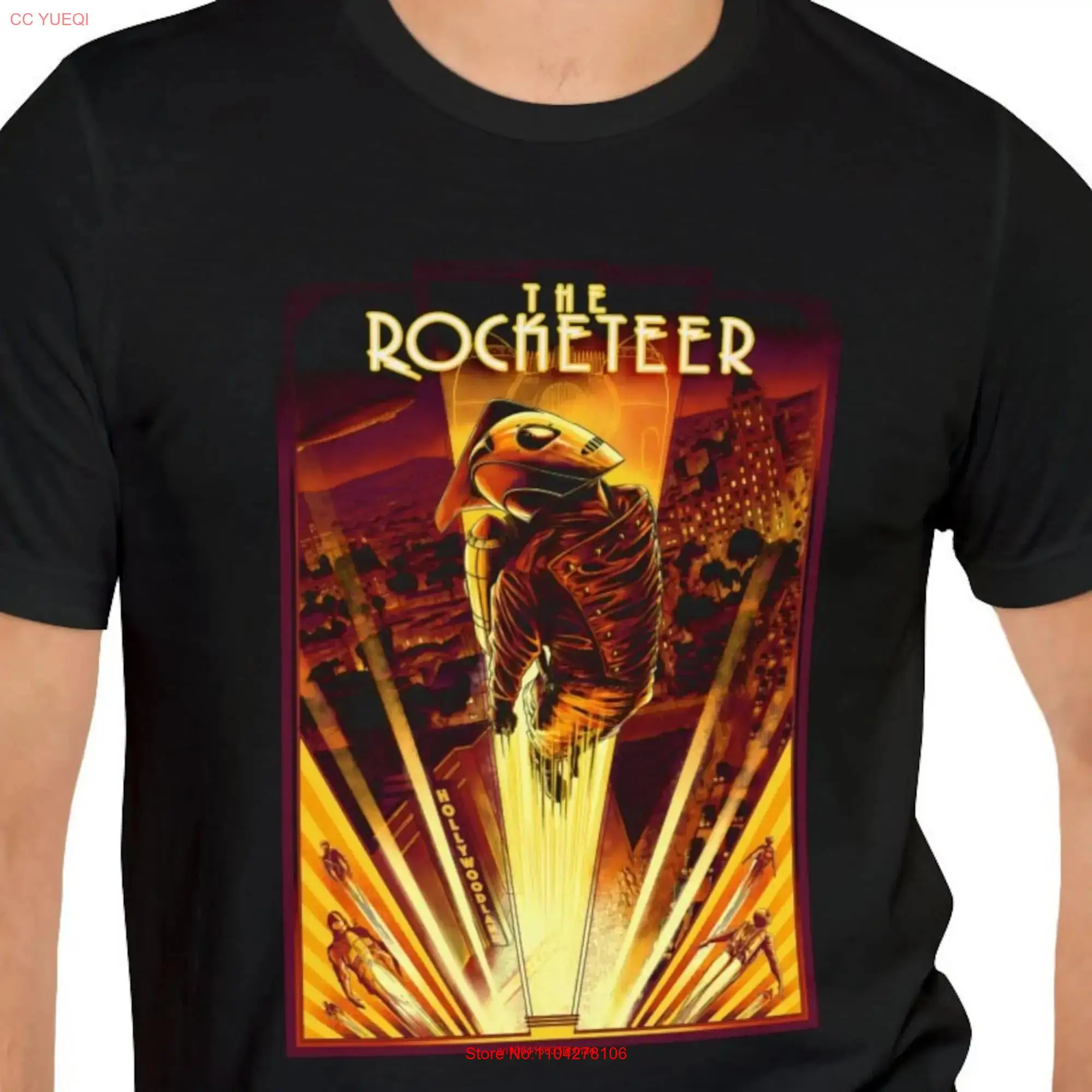 The Rocketeer 1991 Movie T shirt Popular Classic Action Adventure Sci fi Film Gen X long or short sleeves