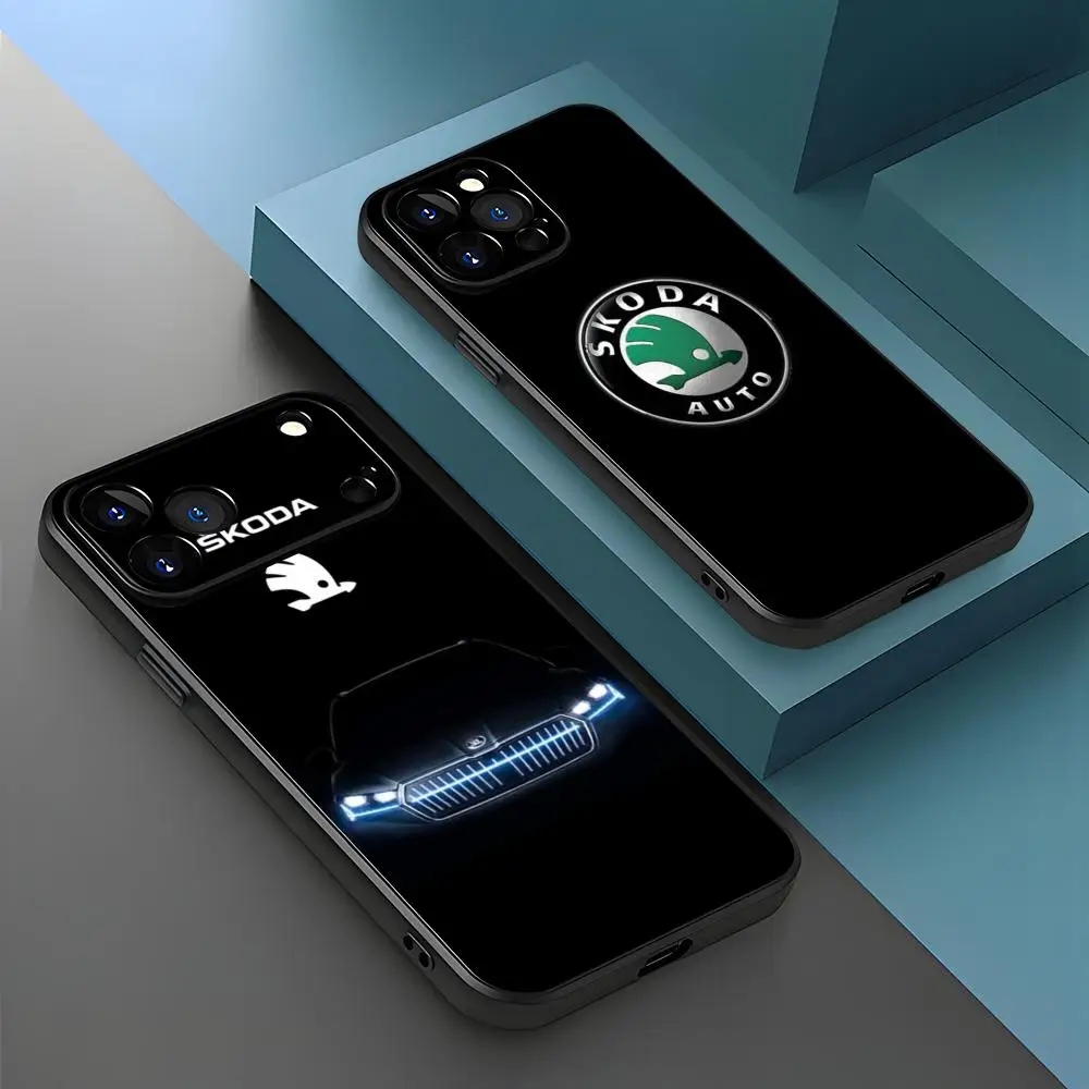 Ударопрочный чехол Super S-SkodaES-estojo V-Vrs для iPhone 17, 16, 15, 14, 13, 12, 11, XS, XR, Plus, Mini, Pro, Max, черный