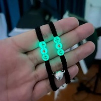 2Pcs/Set Luminous Letter I Love You Rope Bracelet Adjustable Sister Friendship Chain Bracelets For Women Men Couple Jewelry Gift