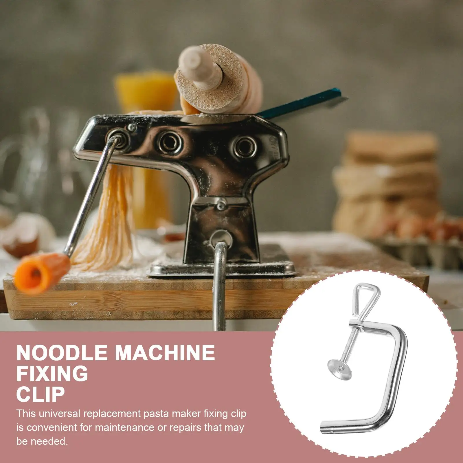 

Pasta Maker Fixing Clip Universal Replacement Accessories Noodle Machine Clamp Ferroalloy Design Easy Installation Long