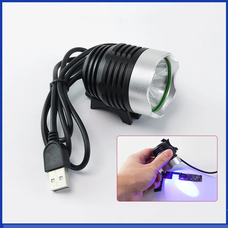 5V USB Ultra Violet Light Lamp UV Glue Curing LED Dual Beads Light for Mobile Phone Motherboard LCD Repair Green Oil Drying Tool