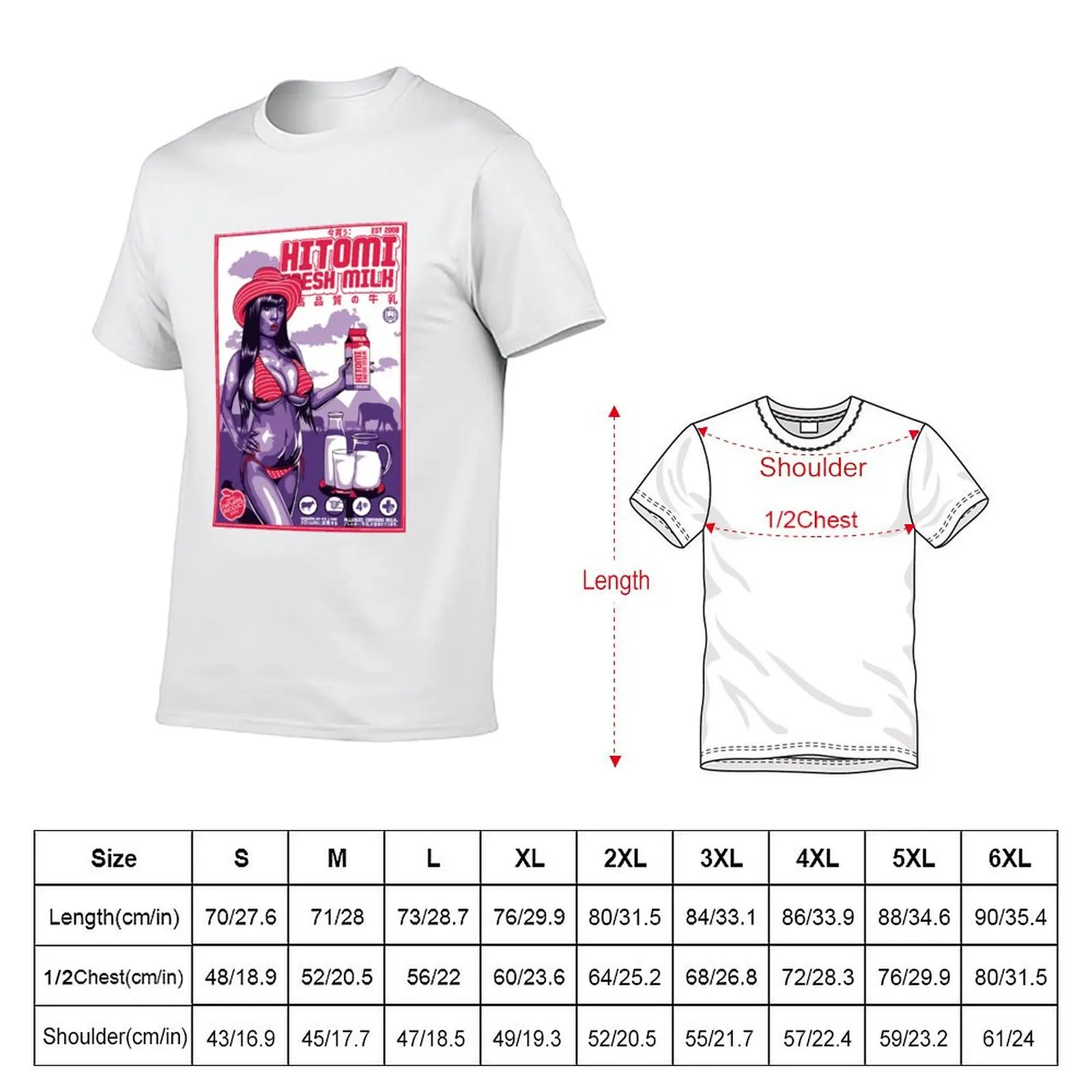 تي شيرت Hitomi Tanaka تي شيرت مطبوع تي شيرت رجالي كاجوال تي شيرت #2