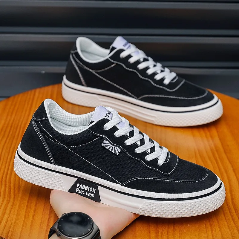 

Classic Men's Canvas Shoes Breathable Casual Shoes Fashion Street Skateboard Oes Lace Up Vulcanized Shoe Men Sneakers Man Shoes