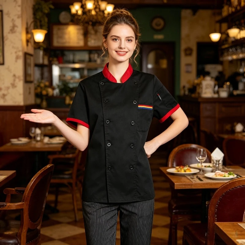 Catering Specific Chef's Uniform, Long Sleeved, Hotel Restaurant, Cafeteria, Kitchen, Wear-resistant and Oil Resistant Workwear