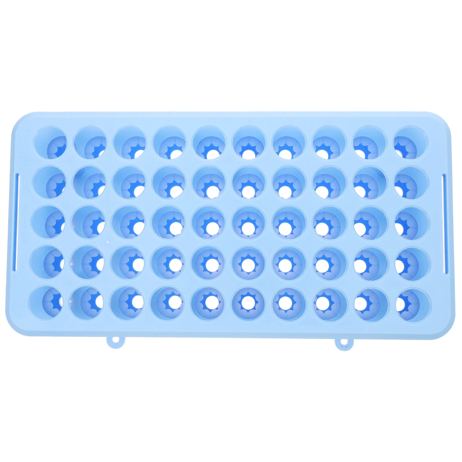 

50 Holes Plastic Tube Rack Lab Test Tube Holder Stand for Scientific Experiments Drying Storage Organizer
