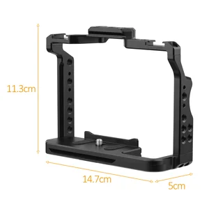 Andoer Camera Cage Aluminum Alloy AlloyビデオケージSony A7IV/A7III/A7II/A7R III/A7R II/A7S IIカメラ用のデュアルコールドシューズマウント 8 Best Sales Canon 6D Cage -№6