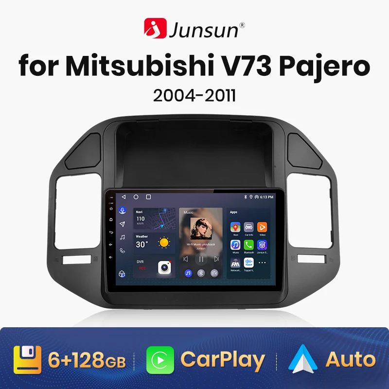 

Junsun V1 AI Voice Wireless CarPlay Android Auto Radio for MITSUBISHI V73 PAJERO 2004-2011 4G Car Multimedia GPS 2din autoradio