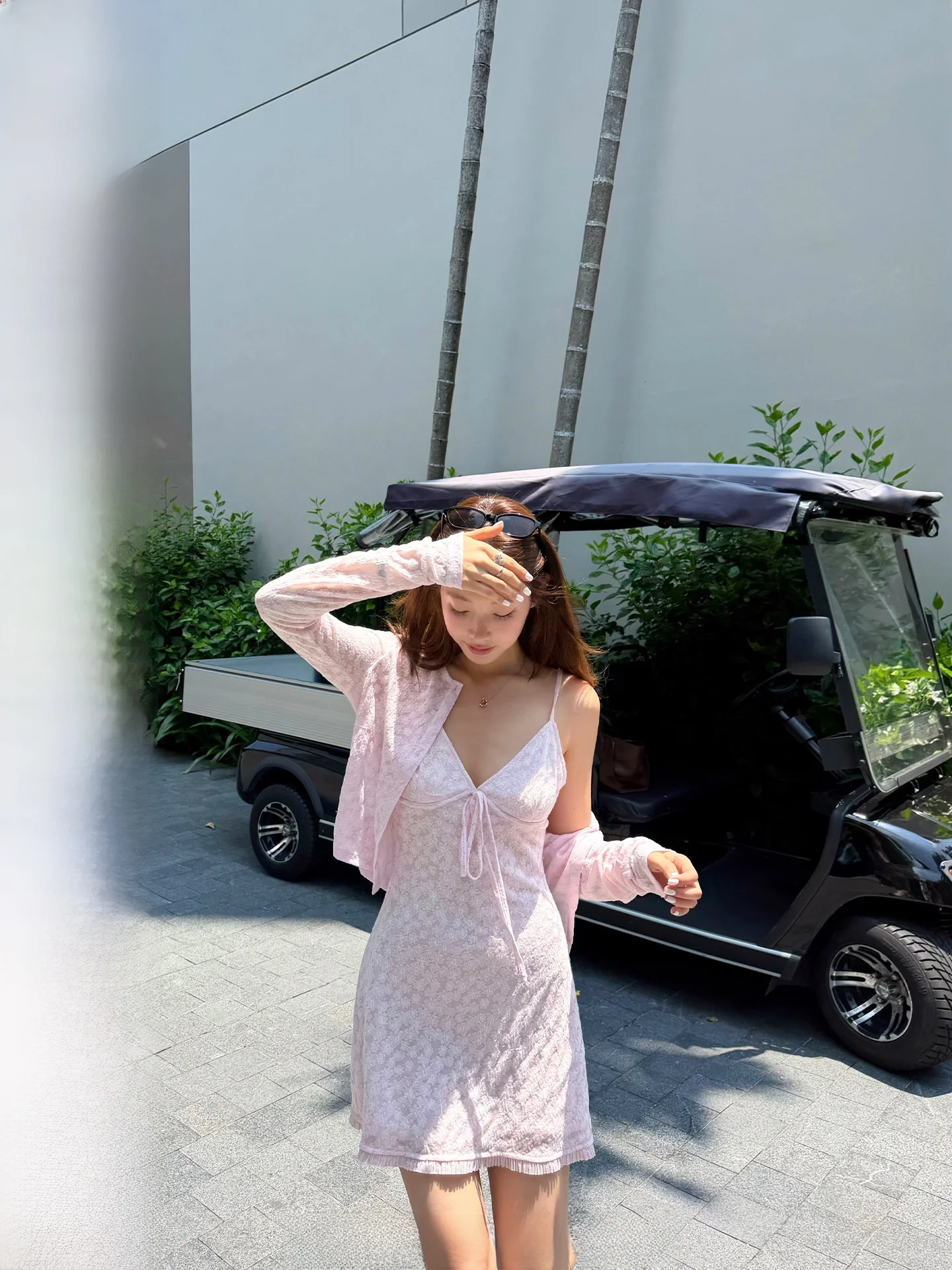 

Ranwear Summer Lightweight Breathable Sun Protection V-Neck Cardigan And Strap Dress Set Women's Fashion Casual Outfit