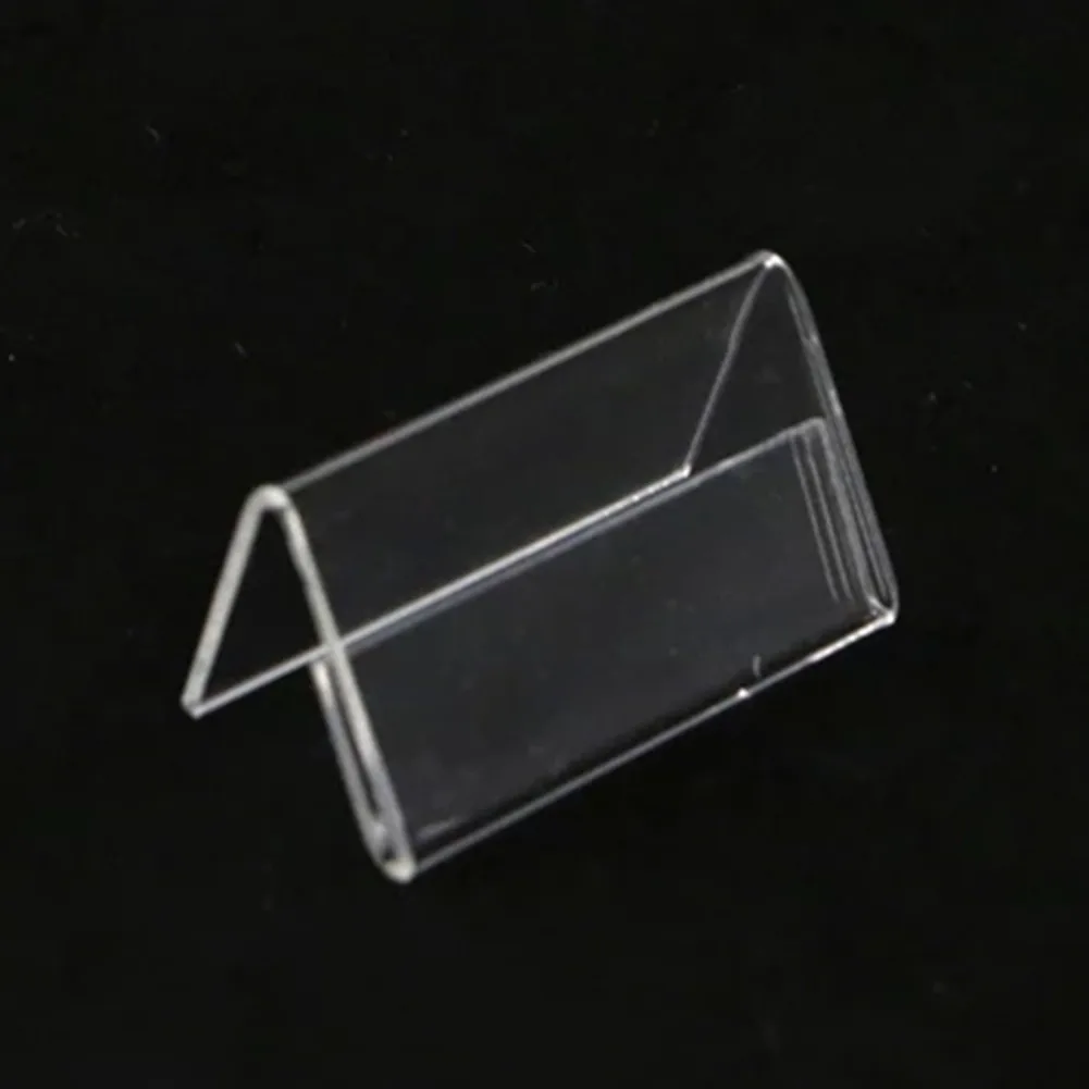 Brand New Display Stand Sign Display 2x4cm Acrylic Business Card Display Easels Label Label Stand Set Stand Price