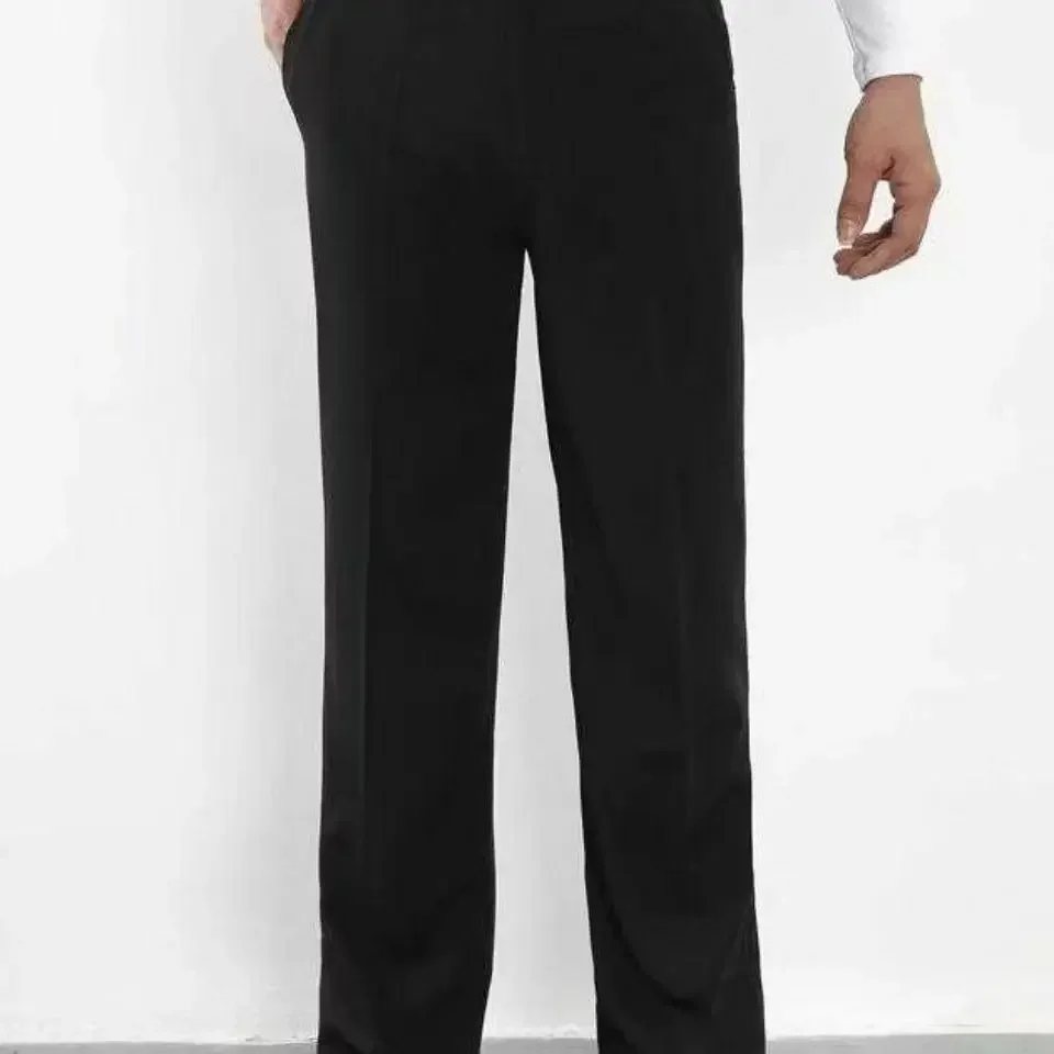 Professionele Mannen Zwarte Latin Dans Broek Jongens Volwassen Satijnen Ballroom Dans Broek Salsa Tango Rumba Samba Cha Cha Latin Broek