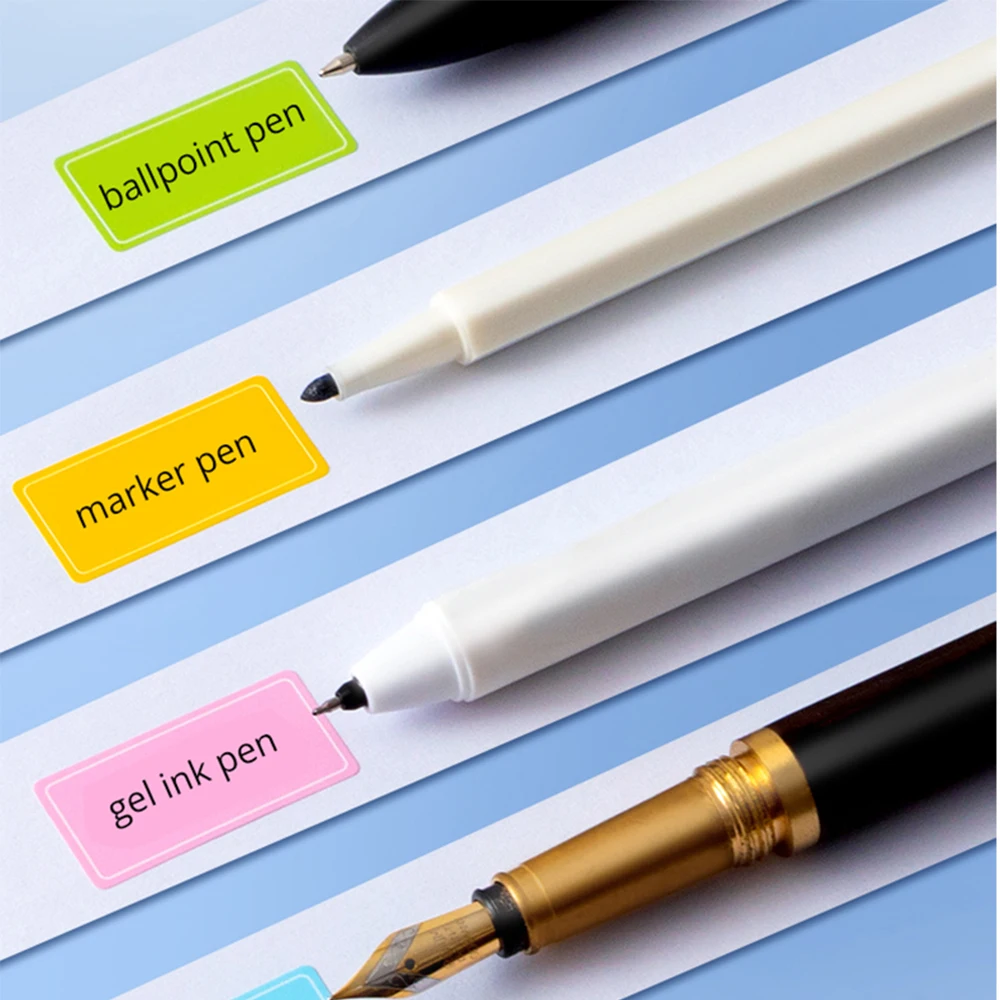 10Sheets Paper Label Self-adhesive Sticky Writing Sticker Colorful Label for Classification Writable Name Blank Note DIY Label