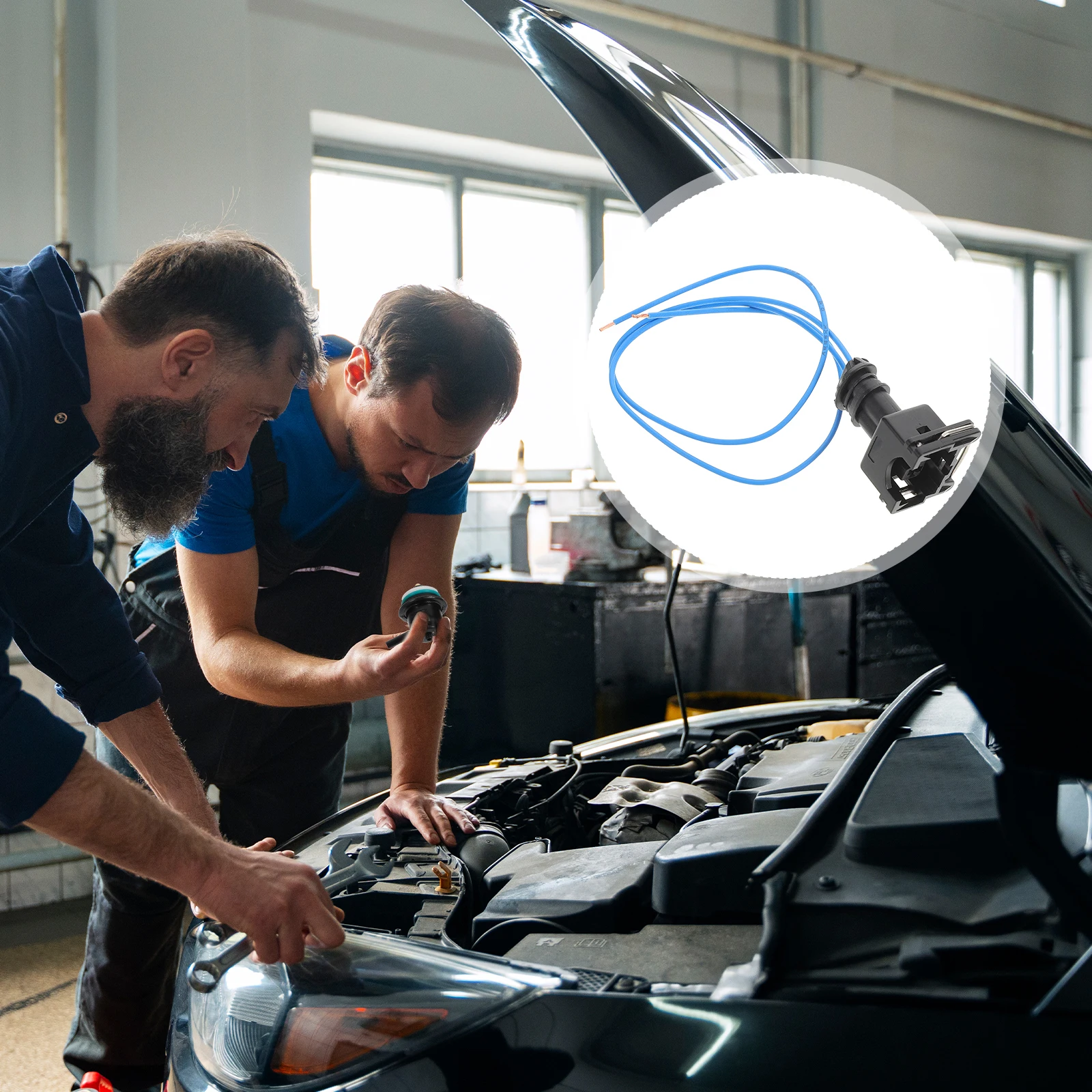 オイルポンププラグ配線ハーネスパーキングヒーター供給交換ワイヤー車の空気自動車互換性のあるピグテールクリップコネクタ