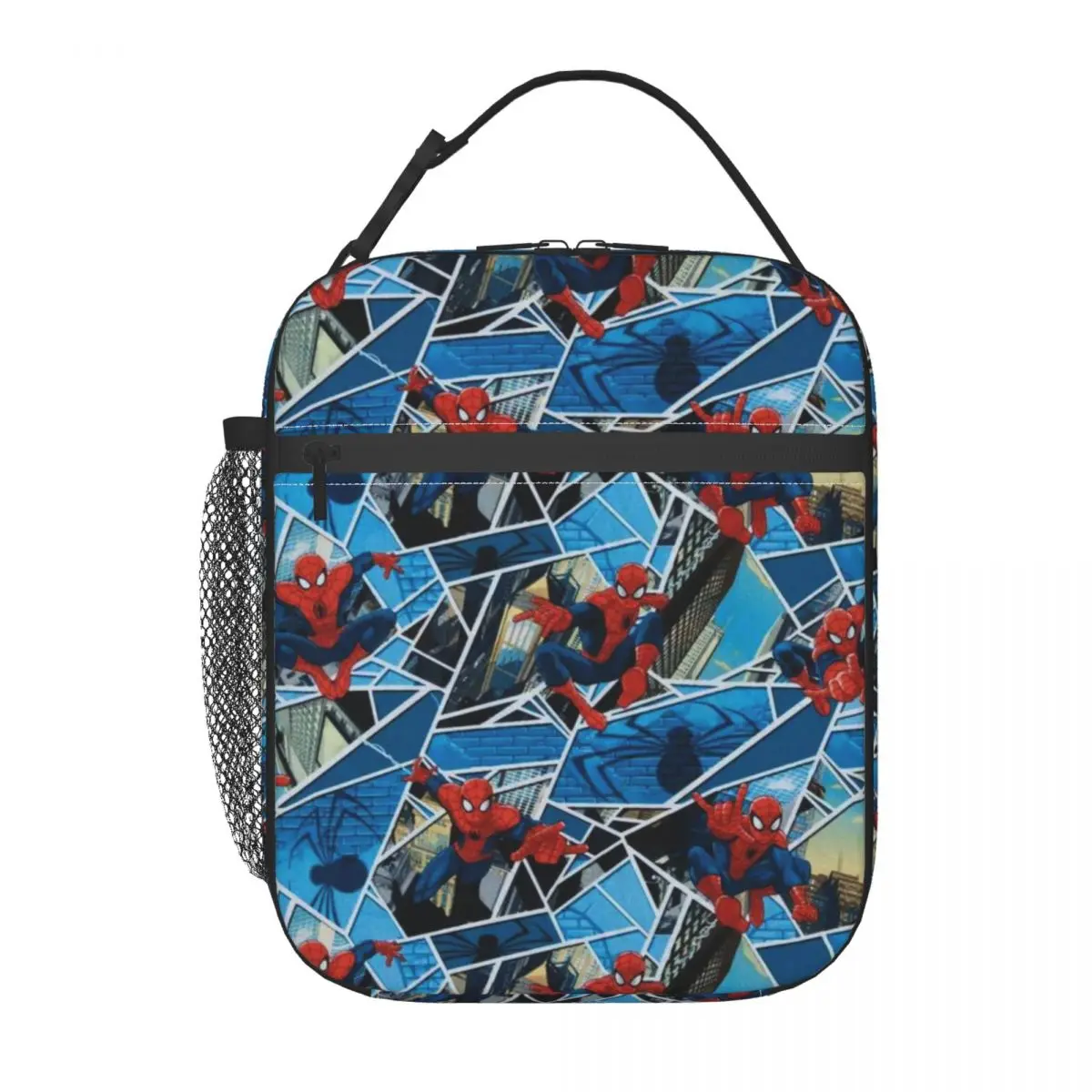 Custom Spider Cobweb Hero Insulated Lunch Bag for Women Waterproof Spider Man Thermal Cooler Bento Box Beach Camping Travel